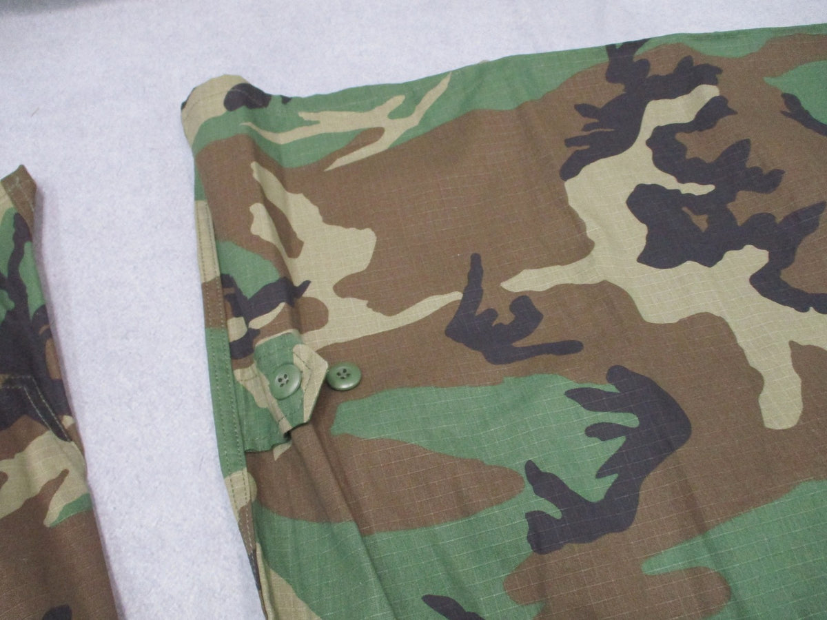 New Rothco BDU Shirt Woodland Camo Large Regular 100% Cotton Rip-Stop Tactical