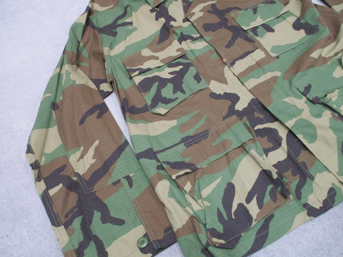 New Rothco BDU Shirt Woodland Camo Large Regular 100% Cotton Rip-Stop Tactical
