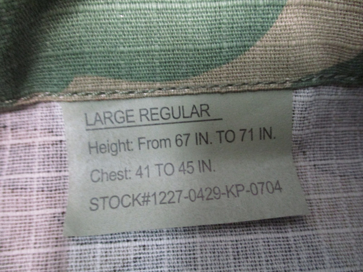 New Rothco BDU Shirt Woodland Camo Large Regular 100% Cotton Rip-Stop Tactical