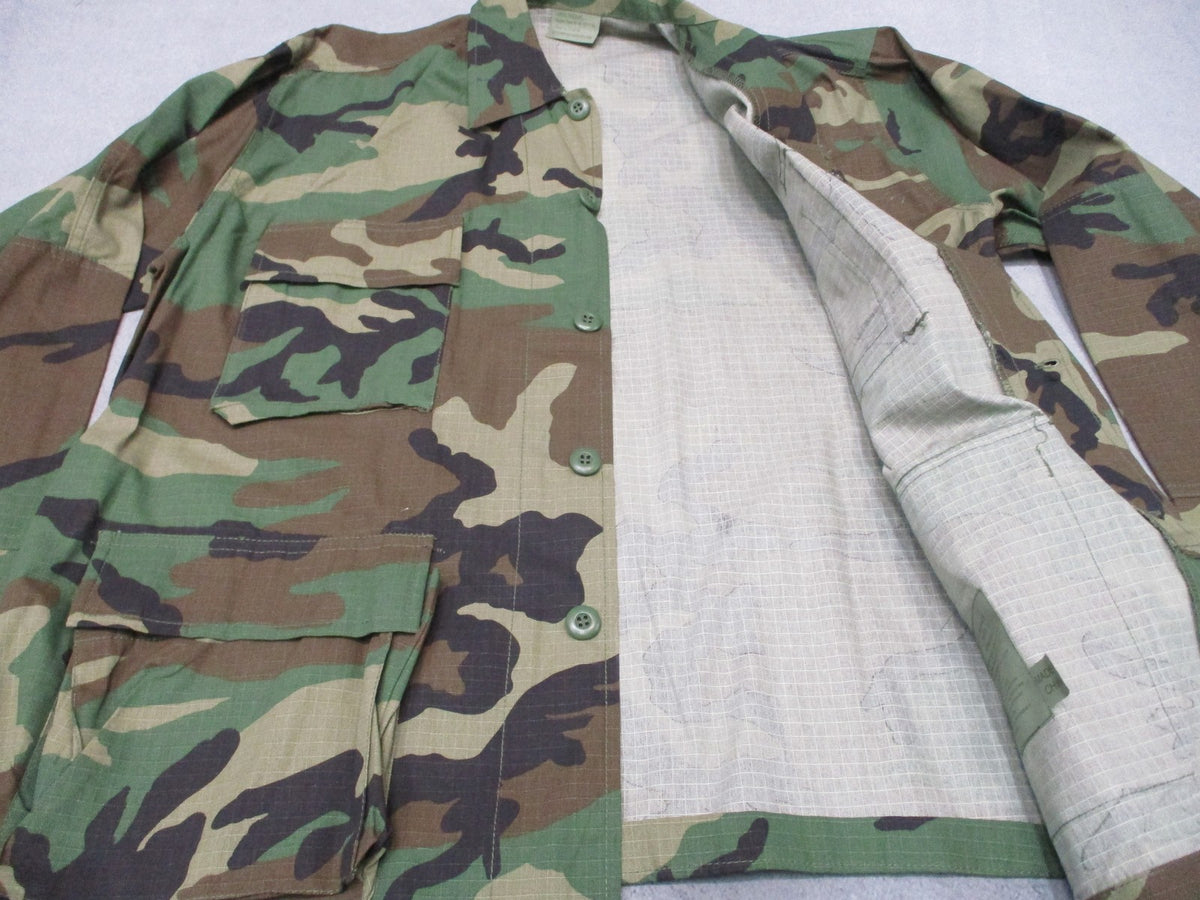 New Rothco BDU Shirt Woodland Camo Large Regular 100% Cotton Rip-Stop Tactical