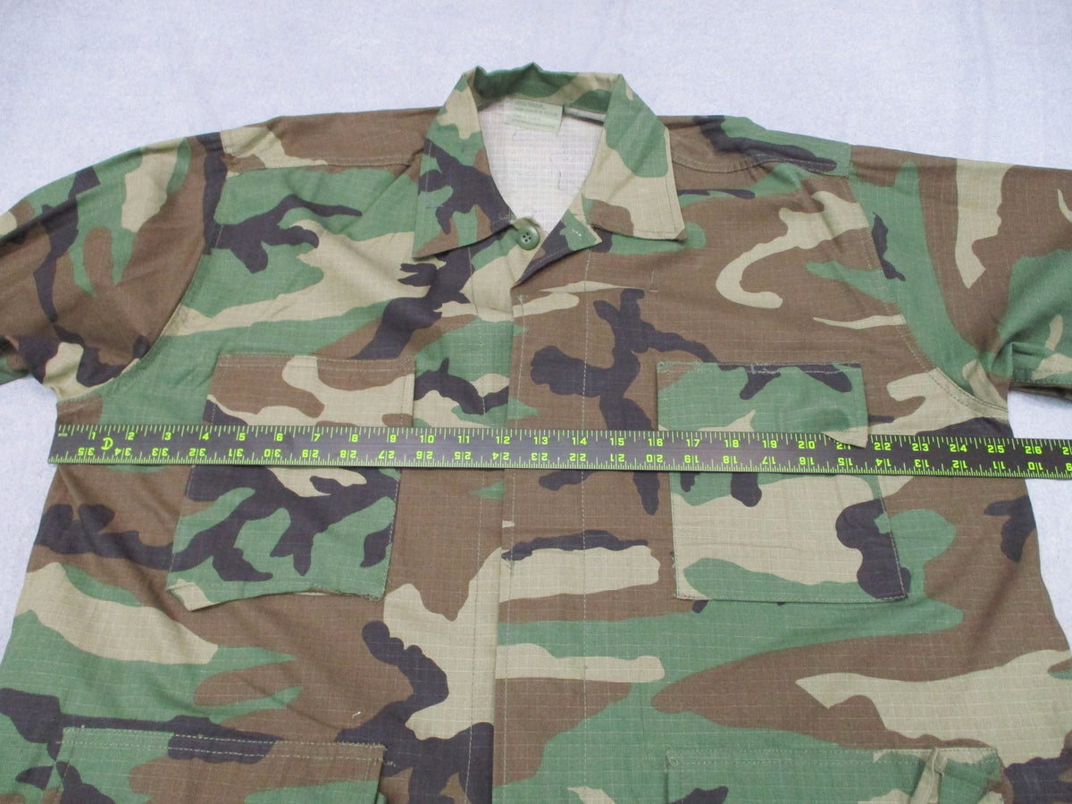 New Rothco BDU Shirt Woodland Camo Large Regular 100% Cotton Rip-Stop Tactical