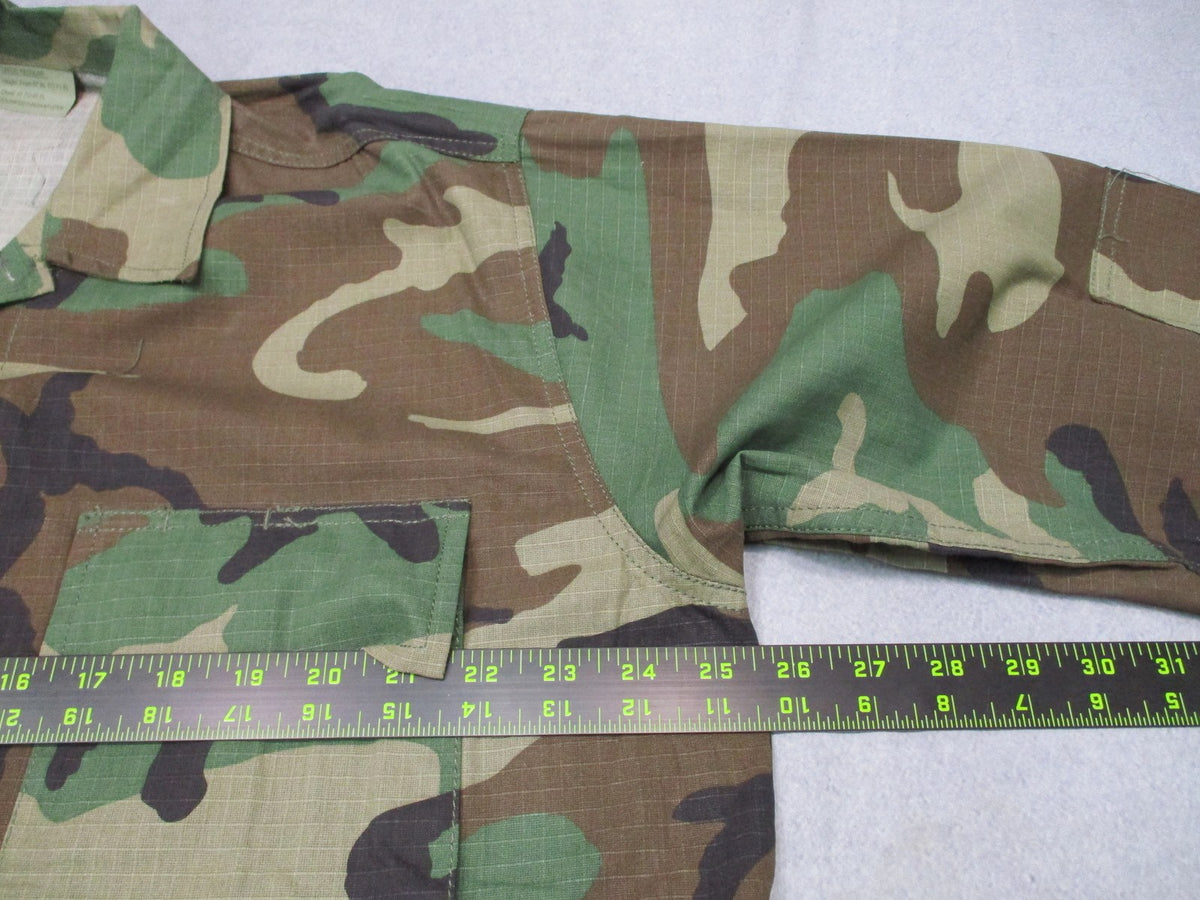 New Rothco BDU Shirt Woodland Camo Large Regular 100% Cotton Rip-Stop Tactical