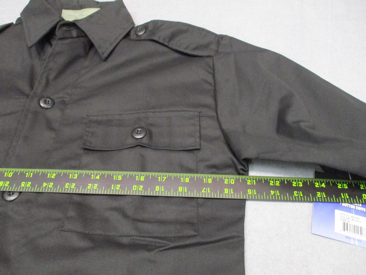 New Rothco Tactical Shirt Men's Medium Black 2-Pocket BDU Style Uniform Top 3020