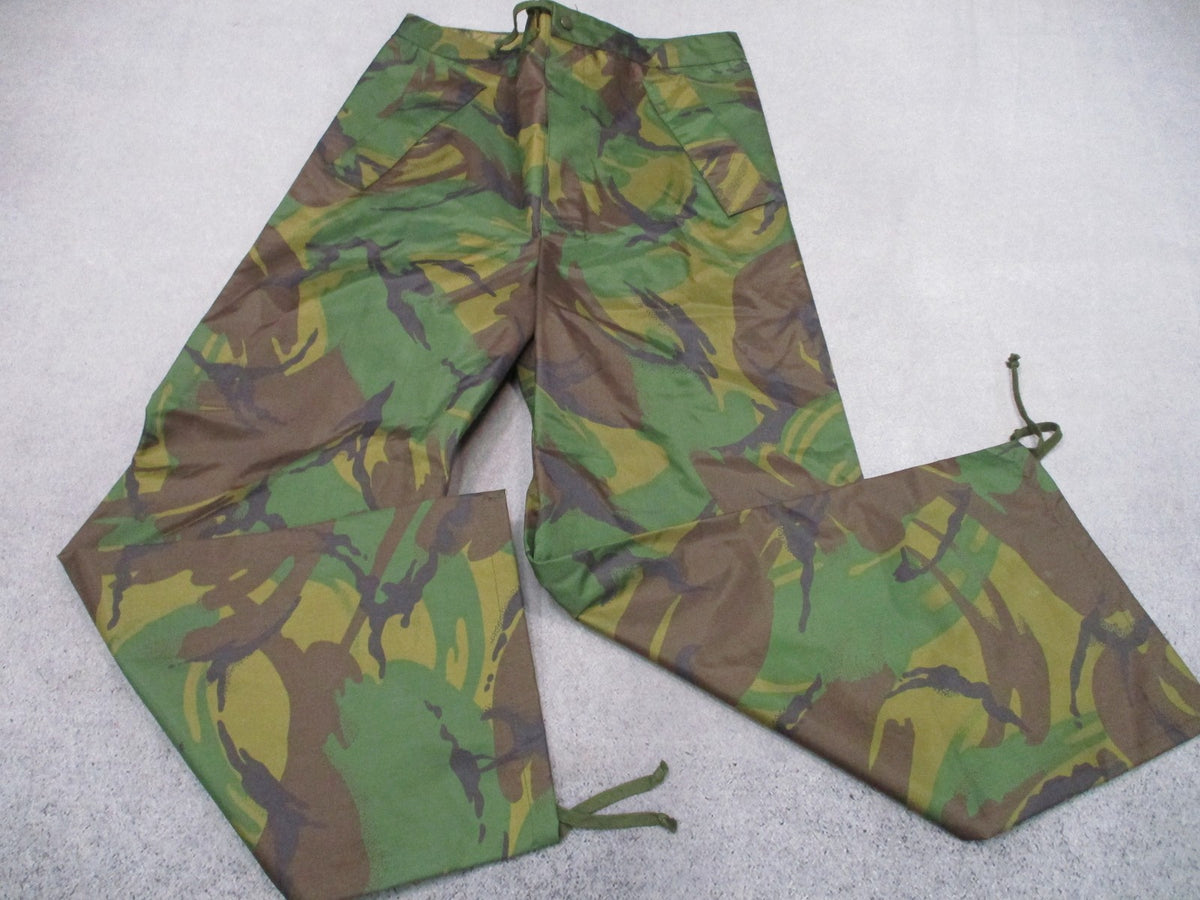 British Army Woodland DPM waterproof over-trousers size Small