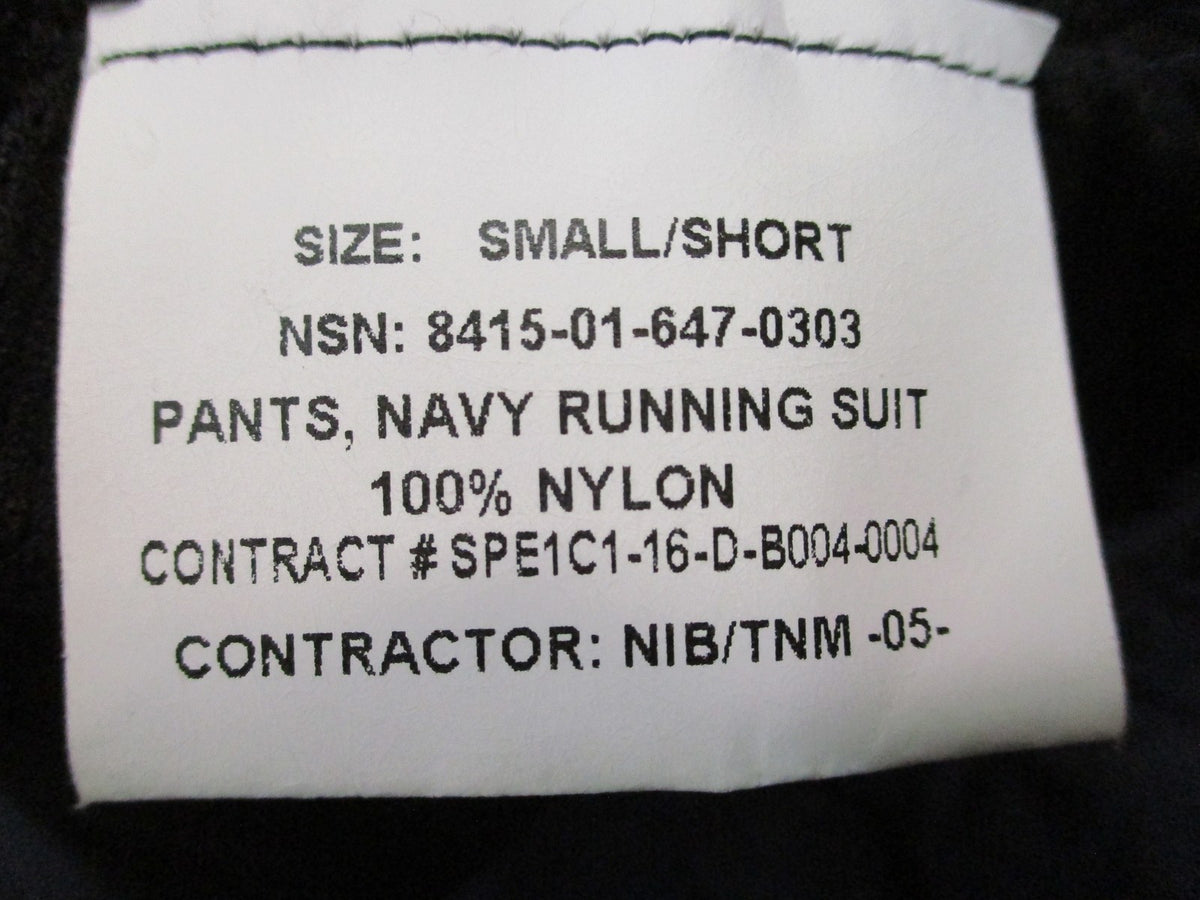 Authentic US Navy PT Running Suit Set Small Short Shirt & Pants Reflective Gear