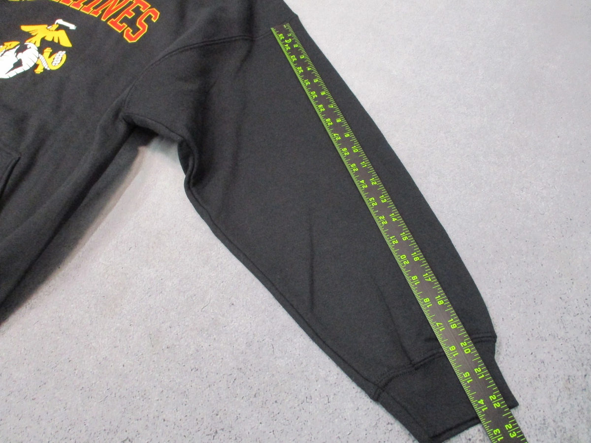 New USMC Marines Pullover Hoodie Sweatshirt Black Size 2XL Officially Licensed