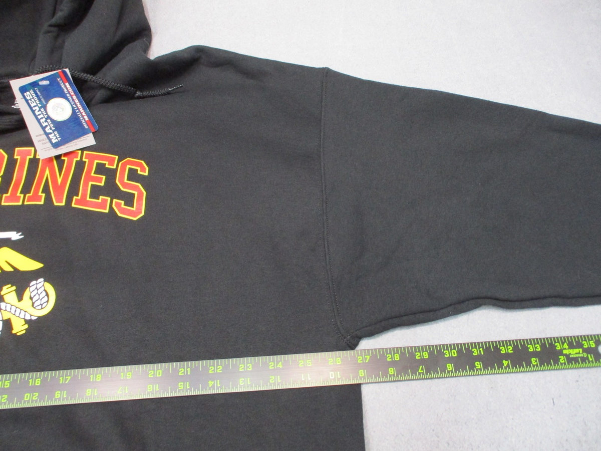 New USMC Marines Pullover Hoodie Sweatshirt Black Size 2XL Officially Licensed