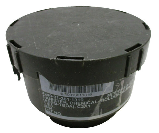 USGI C2A1 40mm Gas Mask Filter Canister Sealed NOS NSN 4240-01-361-1319