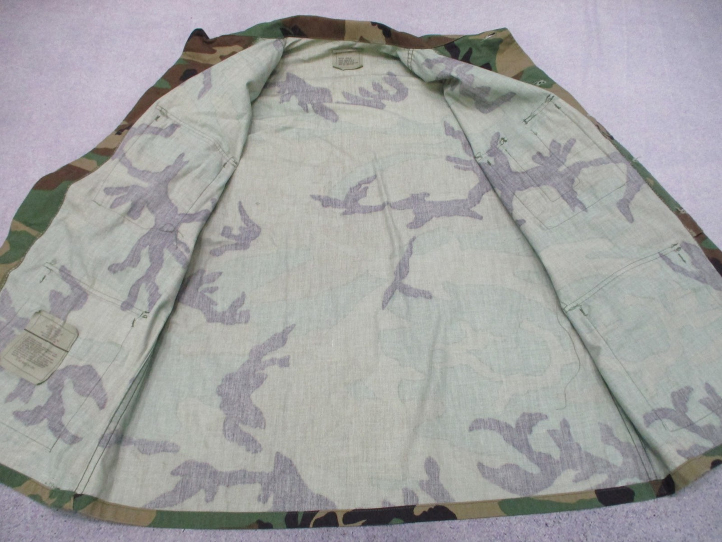 US Military Woodland Camouflage BDU Coat Jacket Medium Regular 50/50 Twill