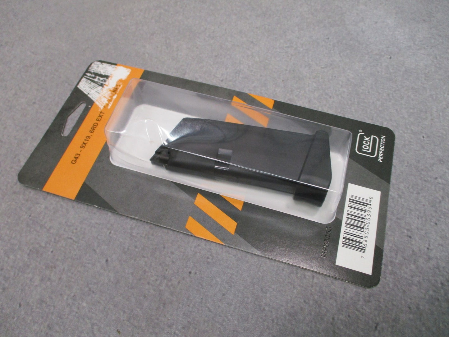 New Genuine Glock 43 9mm 6-Round Extended Factory Magazine G43 9x19