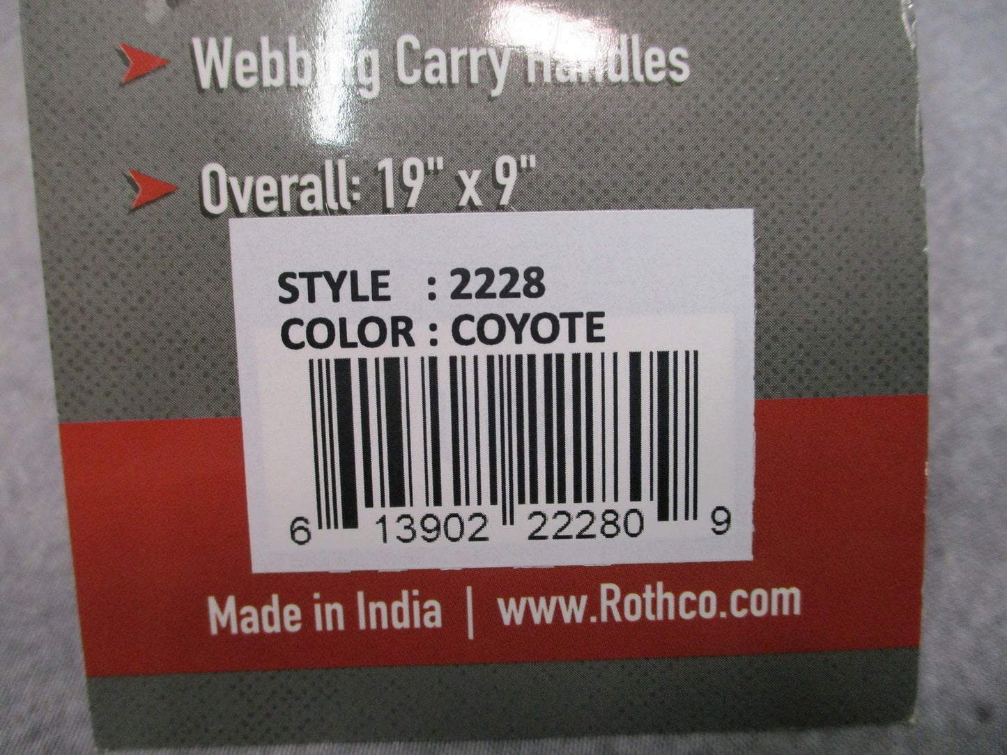 Rothco 19" Heavyweight Canvas Shoulder Duffle Bag Coyote Brown 2228 New