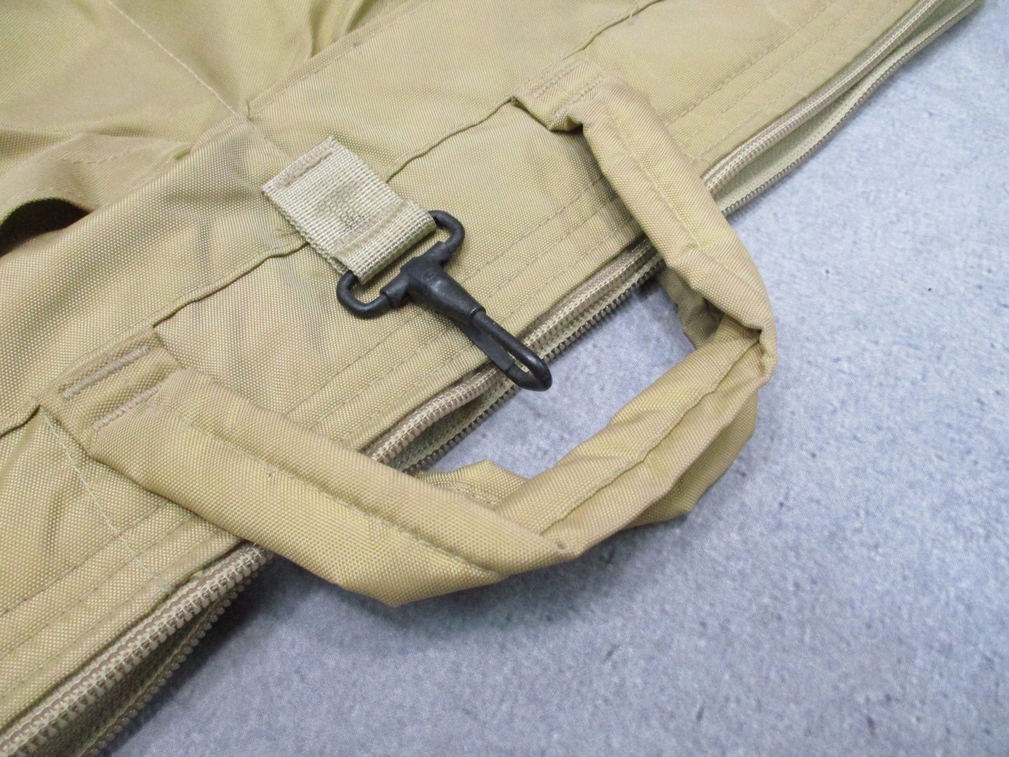 Military Style Helmet Bag Tan Nylon Zippered Carry Case Tactical Gear
