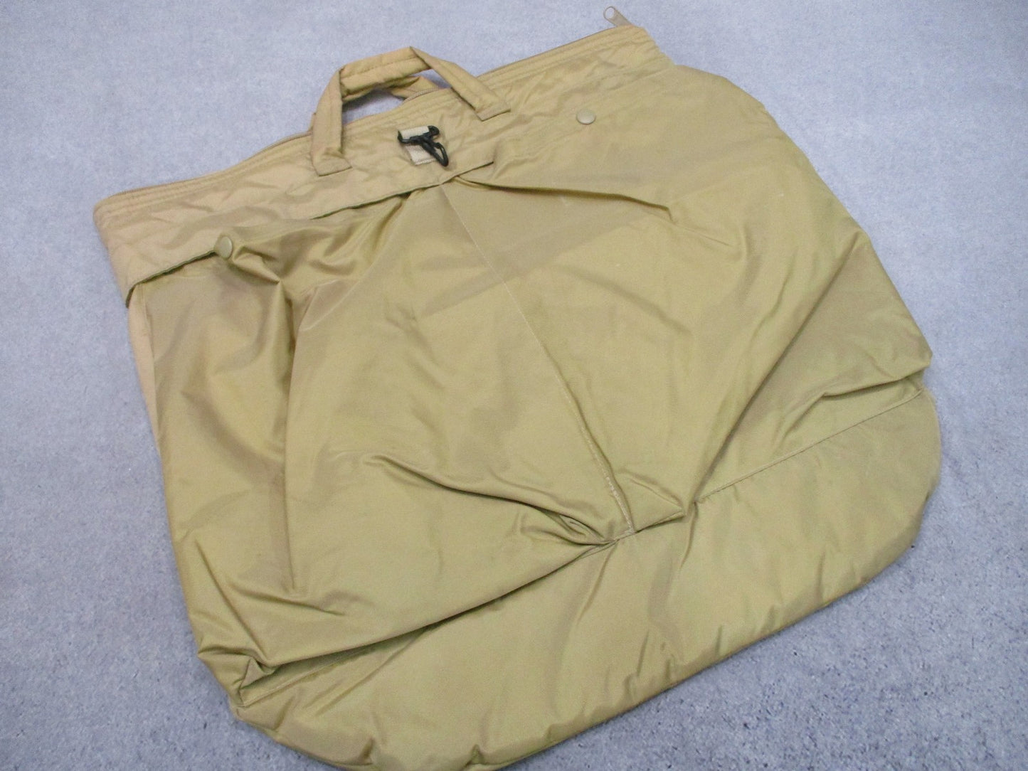 Military Style Helmet Bag Tan Nylon Zippered Carry Case Tactical Gear