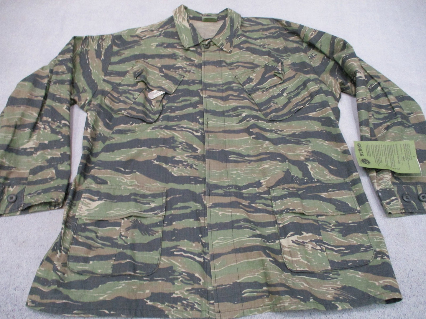 New Rothco Tiger Stripe Camo BDU Shirt Men's XL Regular 100% Cotton Rip-Stop