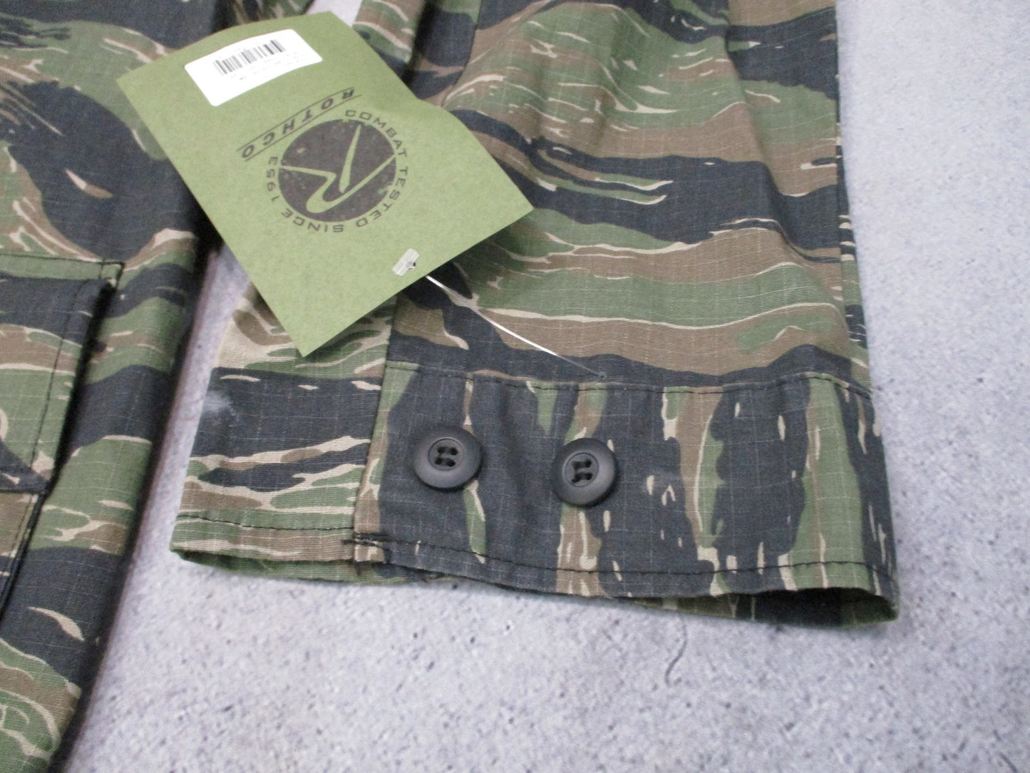 New Rothco Tiger Stripe Camo BDU Shirt Men's XL Regular 100% Cotton Rip-Stop