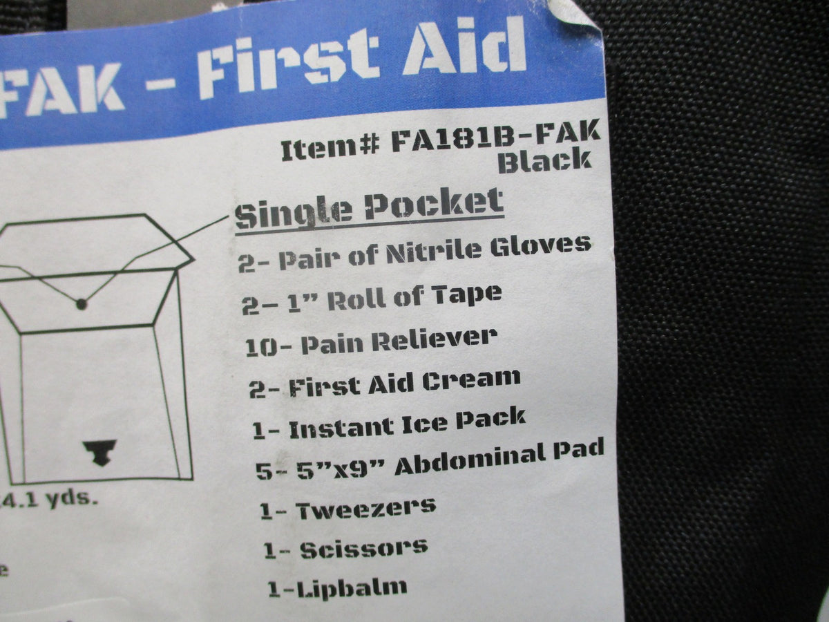 Elite First Aid Platoon IFAK Individual First Aid Kit Black Pouch New