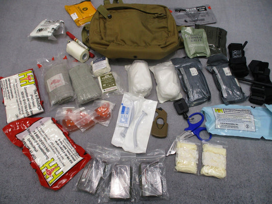 US Military IFAK Combat Trauma Kit Bag w/ Expired Medical Supplies Tactical Gear