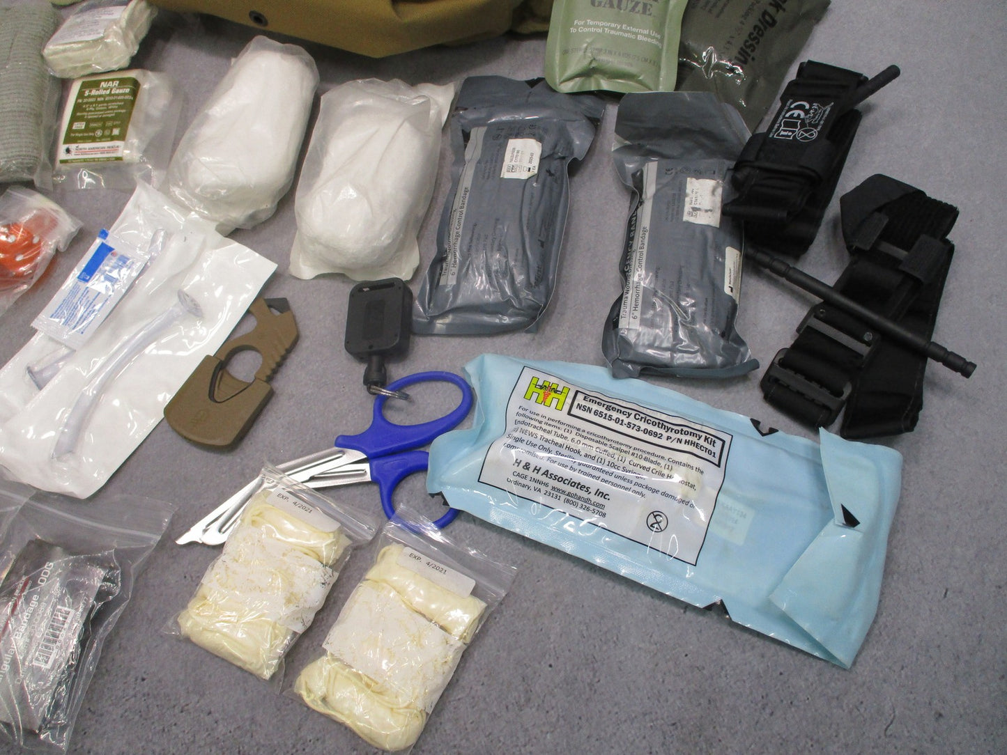 US Military IFAK Combat Trauma Kit Bag w/ Expired Medical Supplies Tactical Gear
