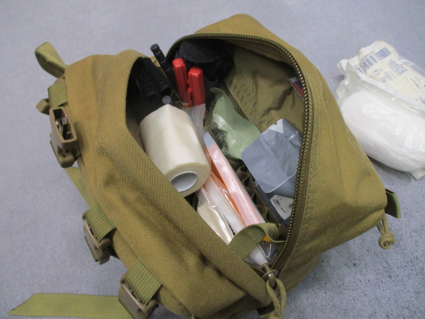 US Military IFAK Combat Trauma Kit Bag w/ Expired Medical Supplies Tactical Gear