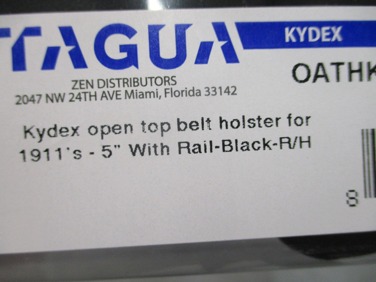 Tagua Oathkeeper-240 Kydex Holster for 1911 5" with Rail Right Hand Black New