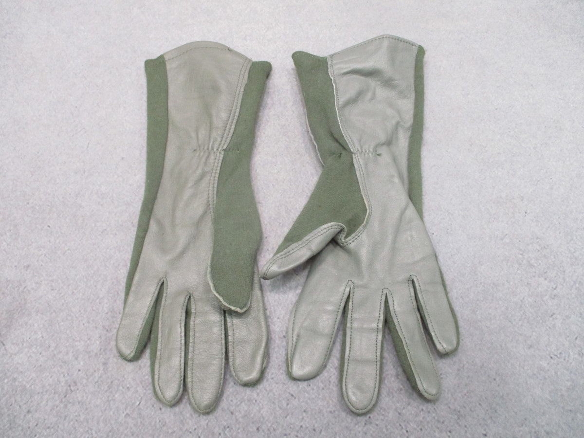 US Military Issue Nomex Flyer's Gloves Type GS/FRP-2 Sage Green Size 7