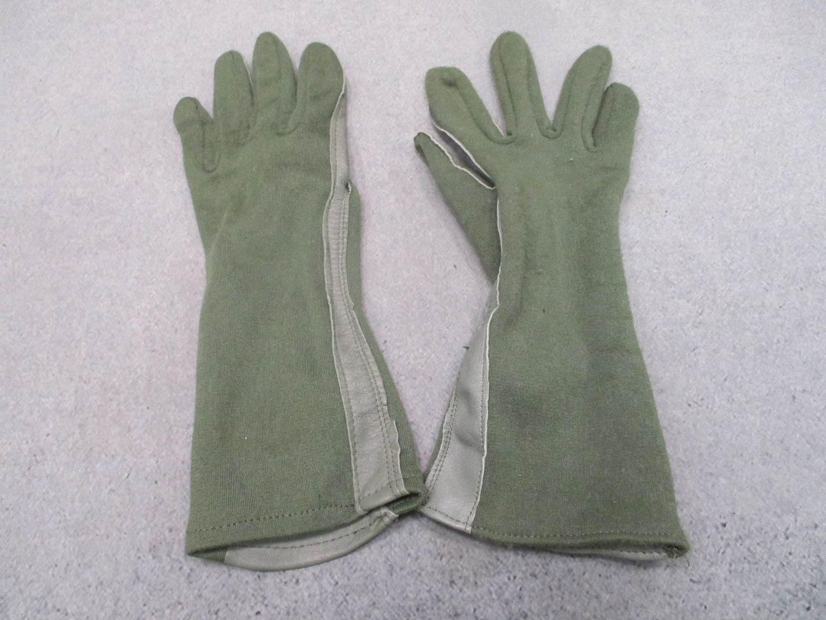US Military Issue Nomex Flyer's Gloves Type GS/FRP-2 Sage Green Size 7