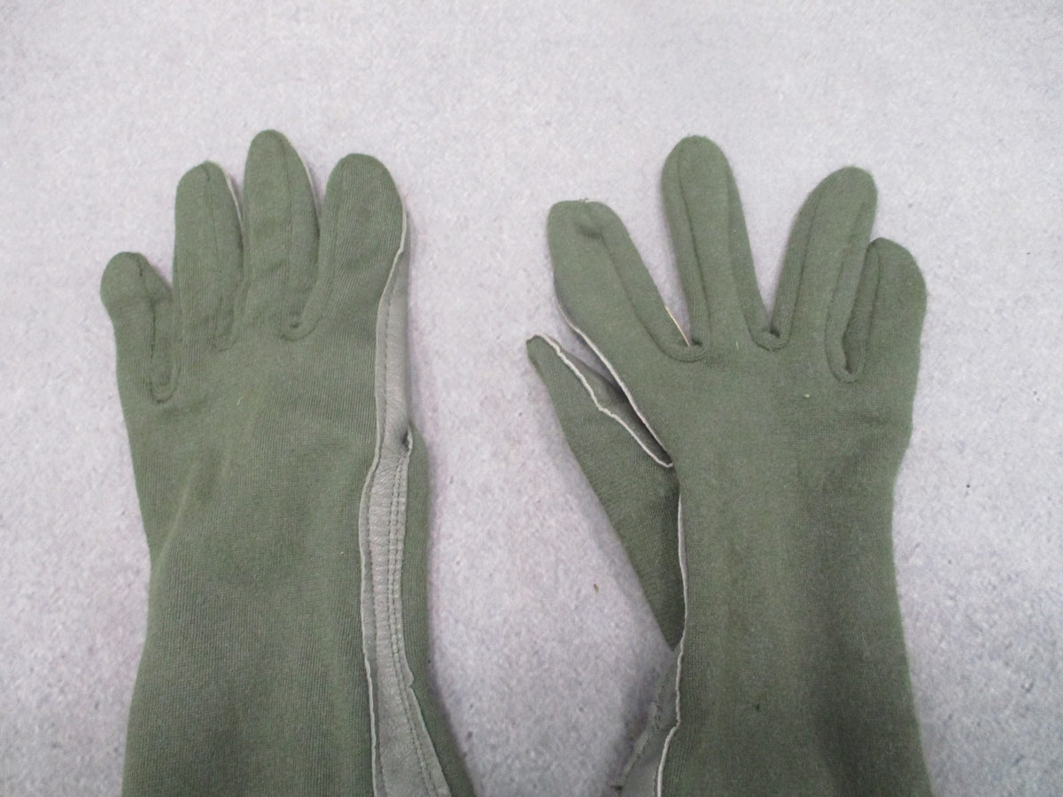 US Military Issue Nomex Flyer's Gloves Type GS/FRP-2 Sage Green Size 7