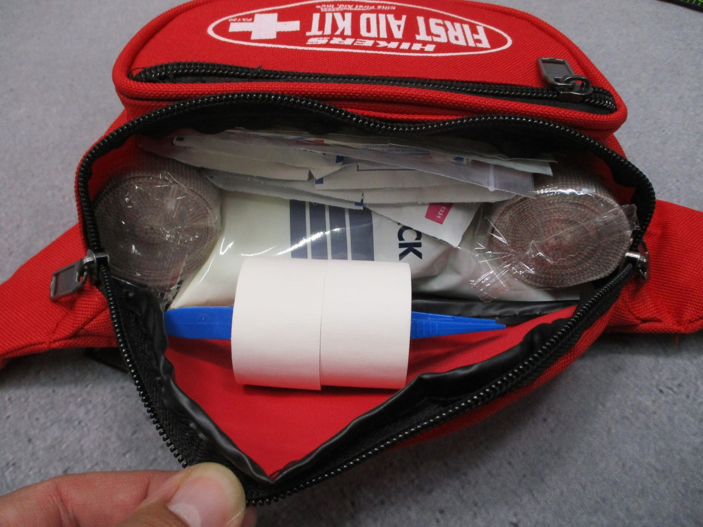 NWOT Hikers First Aid Kit FA130 Red Waist Pack Medical Supplies Emergency
