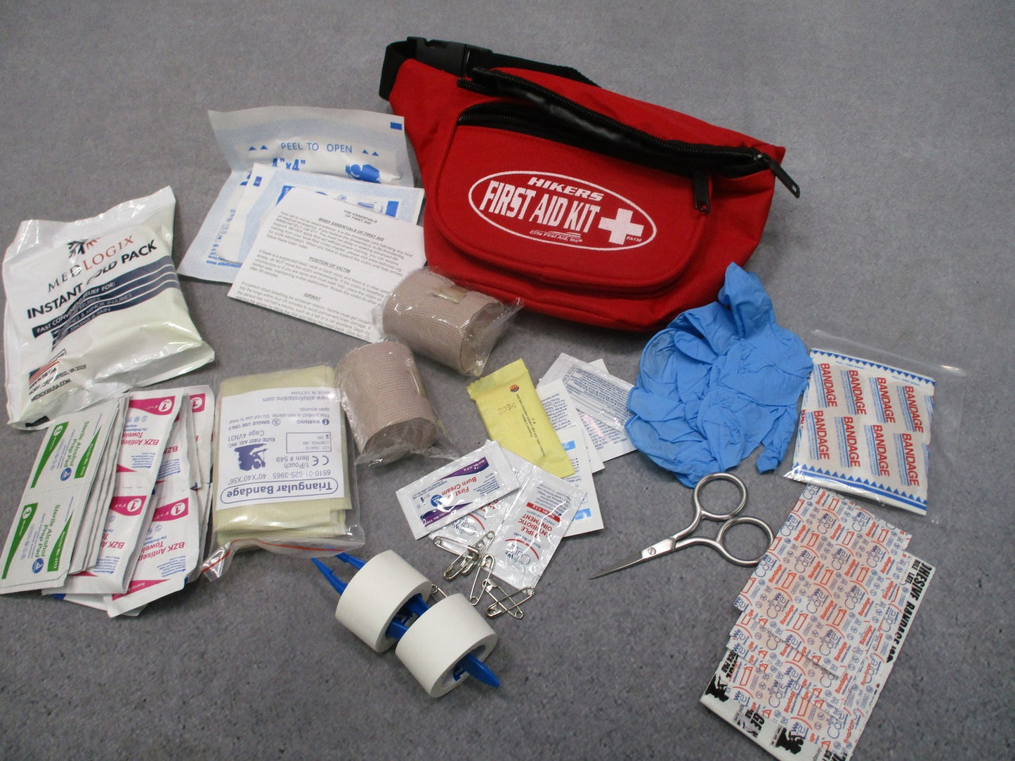 NWOT Hikers First Aid Kit FA130 Red Waist Pack Medical Supplies Emergency