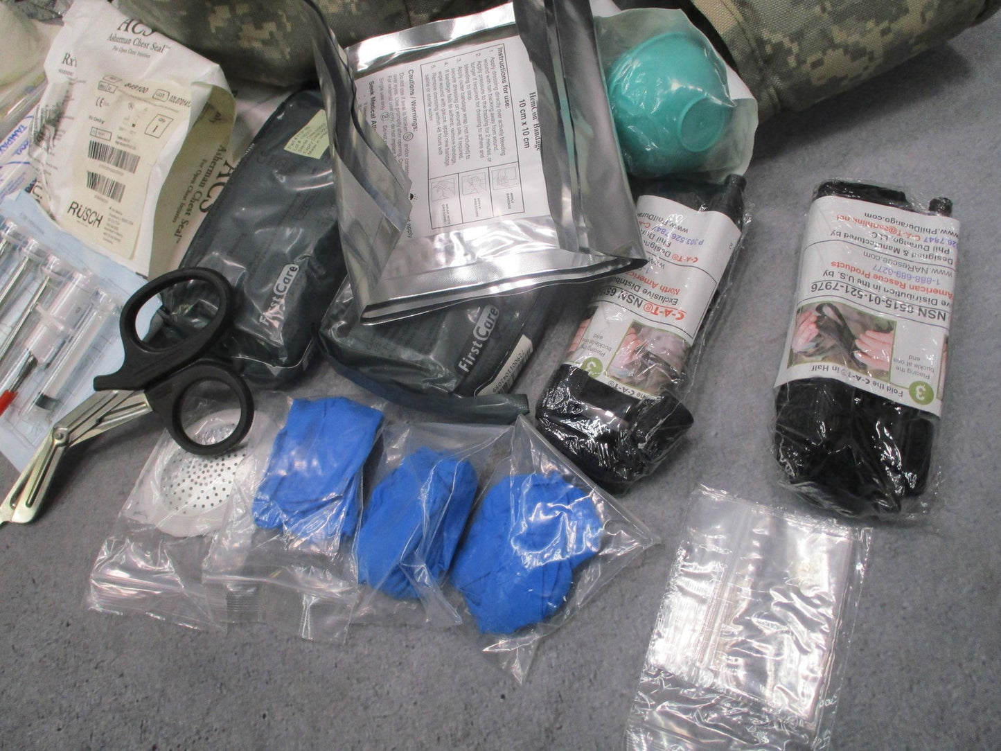 US Military TC3-V1 Combat Casualty Care Bag UCP Digital Camo Medical Kit Surplus