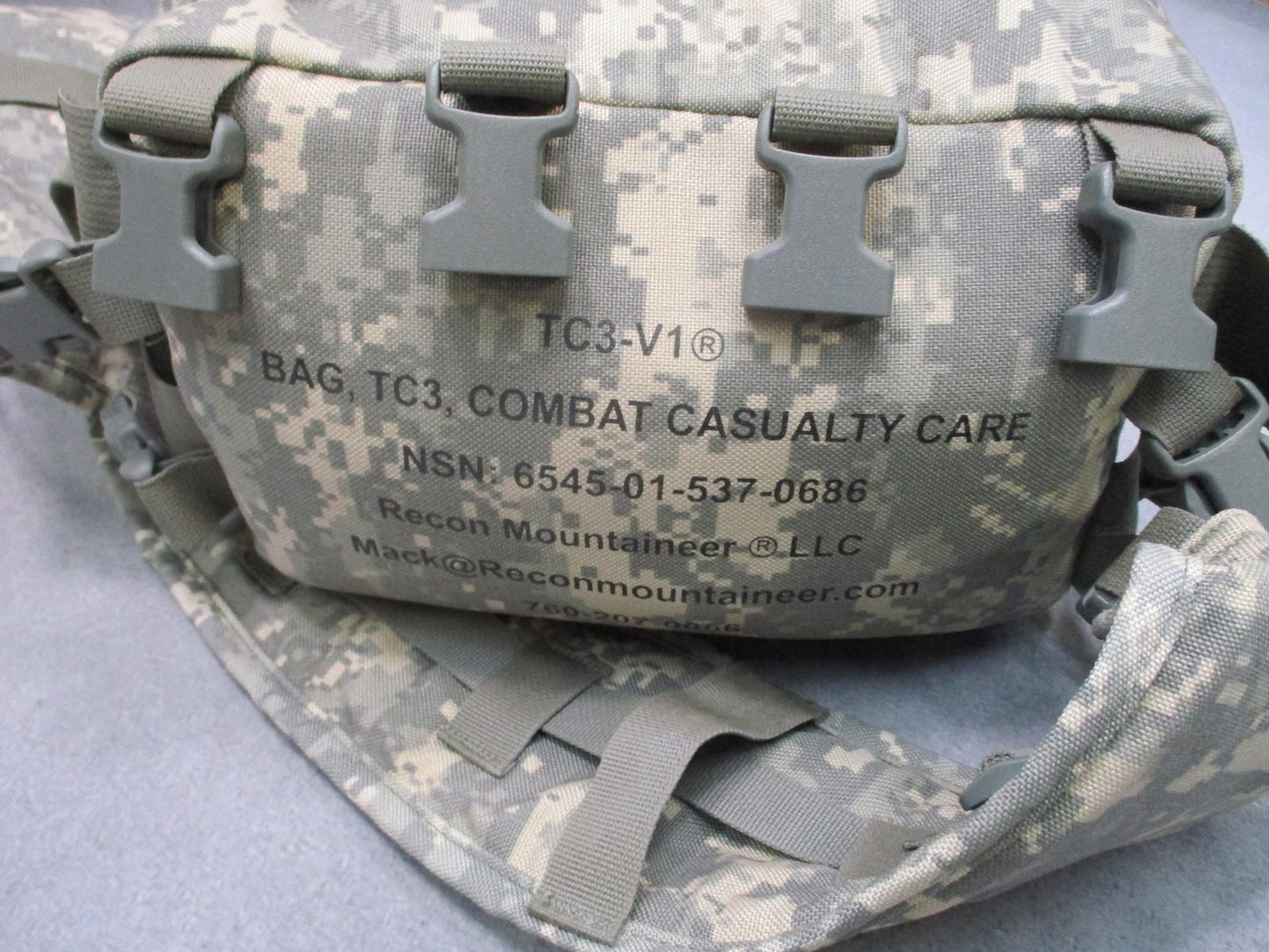 US Military TC3-V1 Combat Casualty Care Bag UCP Digital Camo Medical Kit Surplus