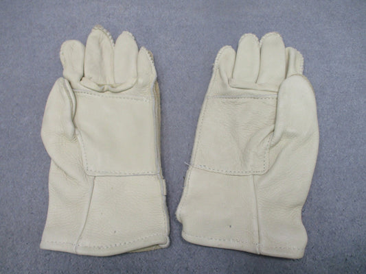Military Surplus Heavy Duty Cattlehide Leather Gloves Sz 3 NSN 8415-00-268-7869