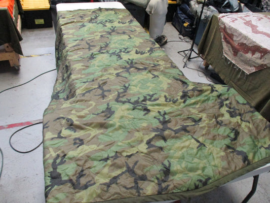 US Military Woodland Poncho Liner Woobie Quilted Ripstop Blanket Surplus
