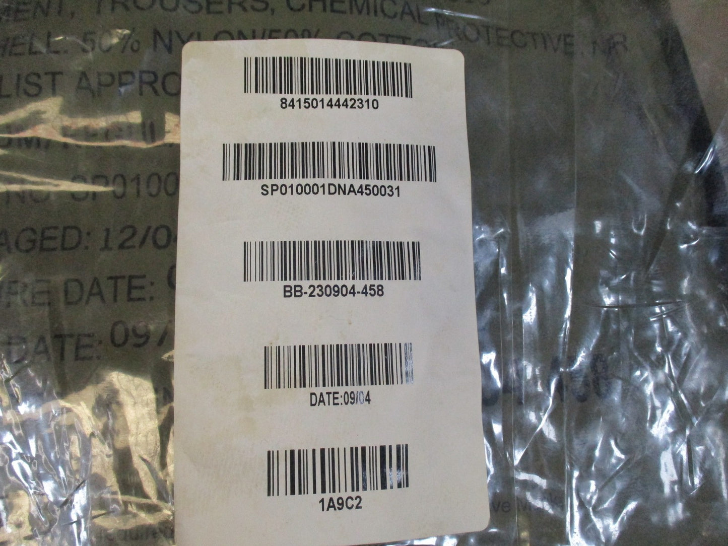New US Military JSLIST Chemical Protective Trousers Medium Regular