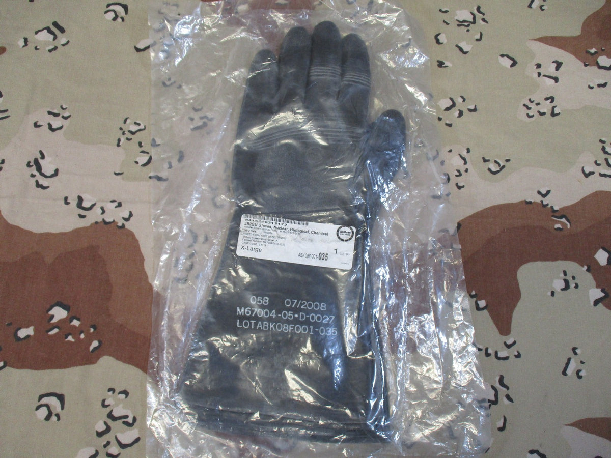 New AirBoss Defense JB2GU NBC Gloves X-Large JSLIST Block 2 Chemical Protective
