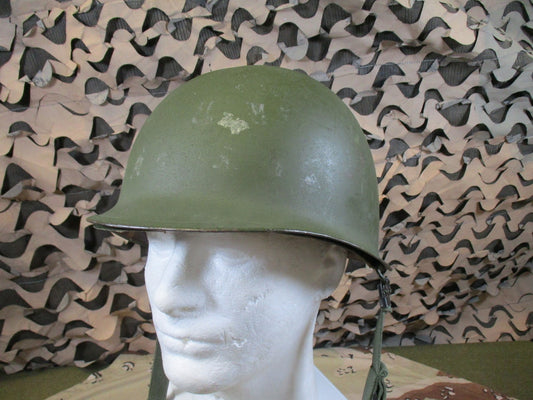 US Military M1 Helmet Set with Liner, Woodland Cover & New Headband