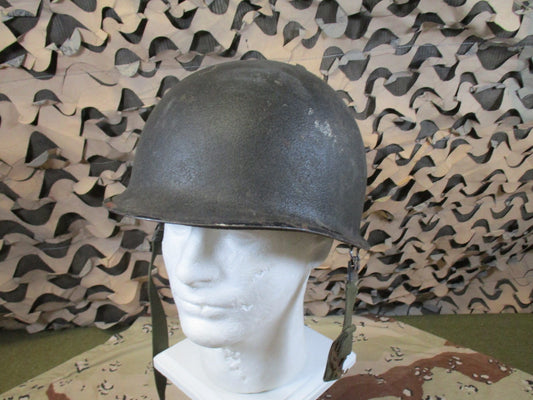 Vintage US Military M1 Helmet Set w/ Liner, Woodland Cover & New Headband