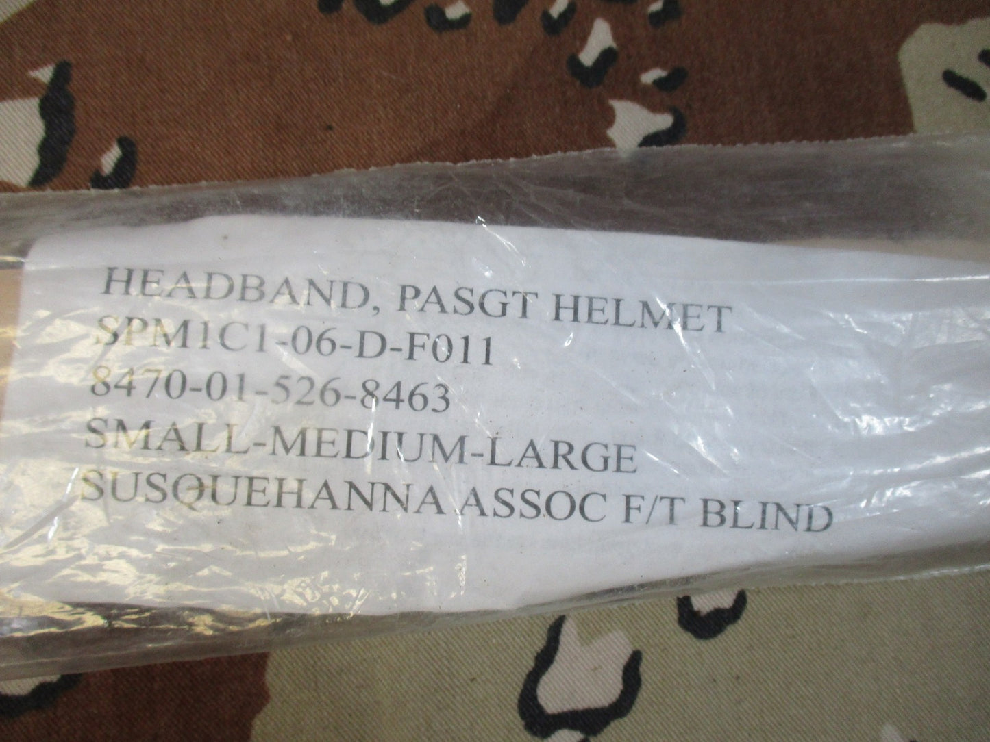 New US Military PASGT Helmet Headband NSN 8470-01-526-8463 Genuine Issue