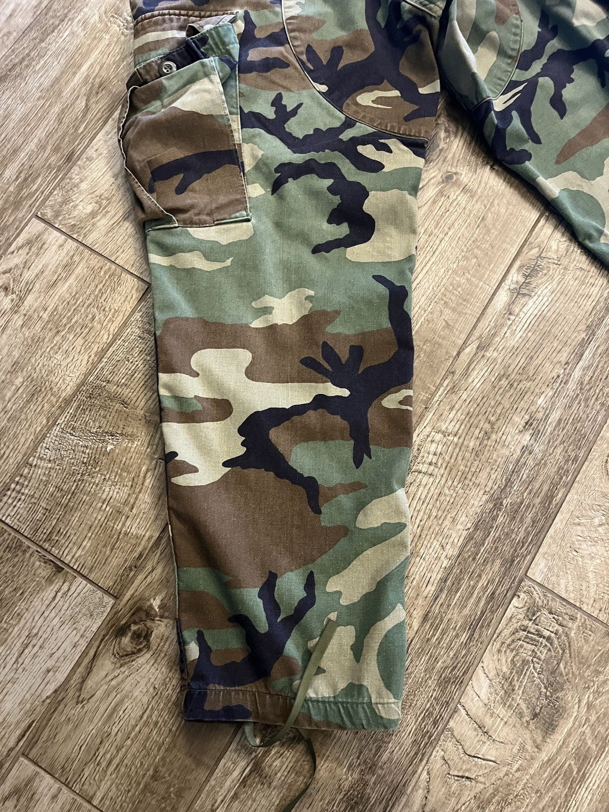 Vintage US Military Woodland Camo BDU Trousers Medium Short Propper Surplus