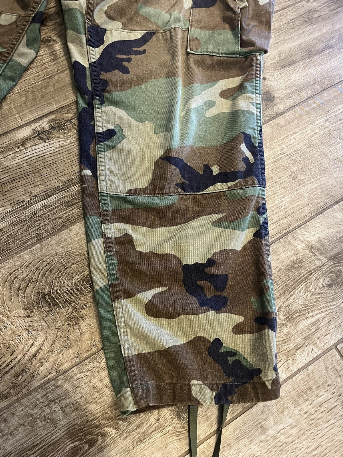 Vintage US Military Woodland Camo BDU Trousers Medium Short Propper Surplus