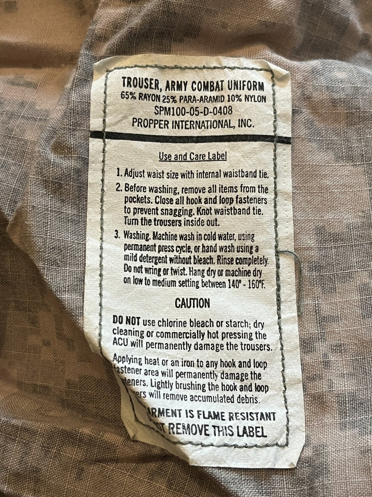 Lot of 2 US Army Combat Uniform ACU Digital FR Trousers Medium Regular