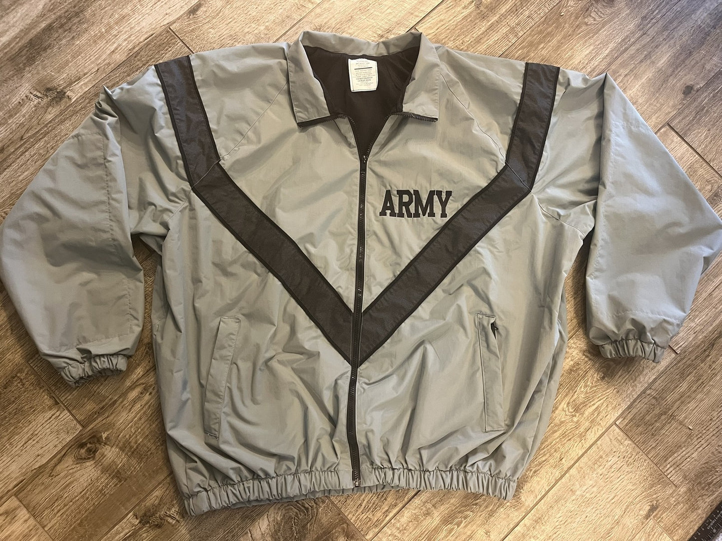 Genuine US Army IPFU Jacket Physical Fitness Uniform Gray Size XXL Long