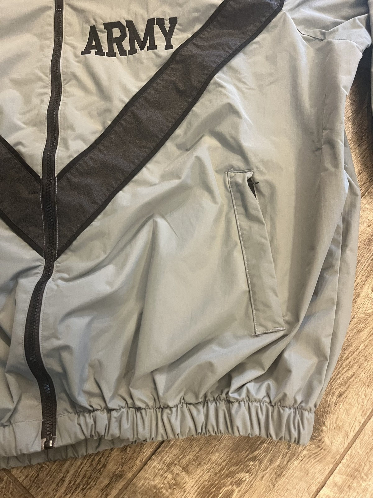Genuine US Army IPFU Jacket Physical Fitness Uniform Gray Size XXL Long