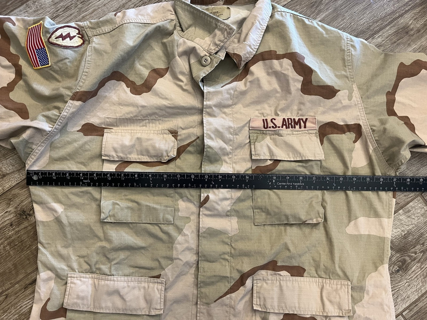 US Army Desert Camo Combat Coat Jacket X-Large Regular Military Uniform Shirt