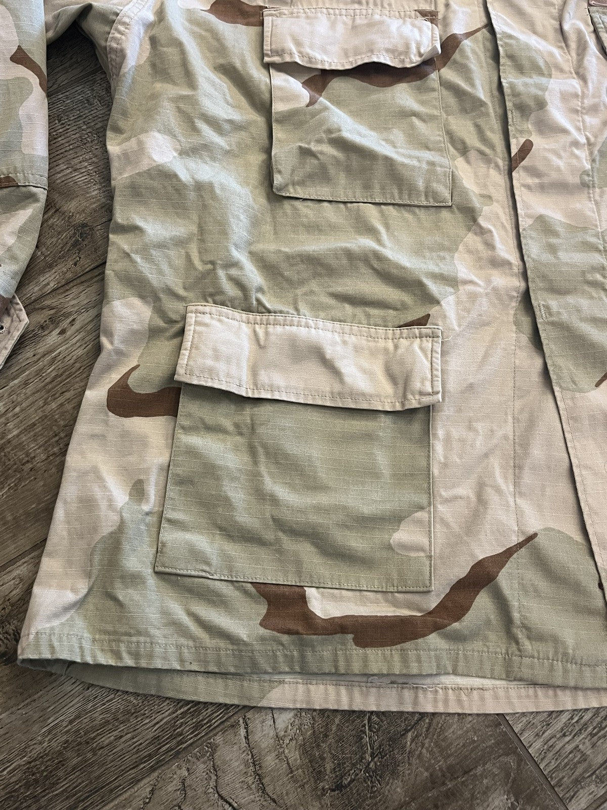US Army Desert Camo Combat Coat Jacket X-Large Regular Military Uniform Shirt