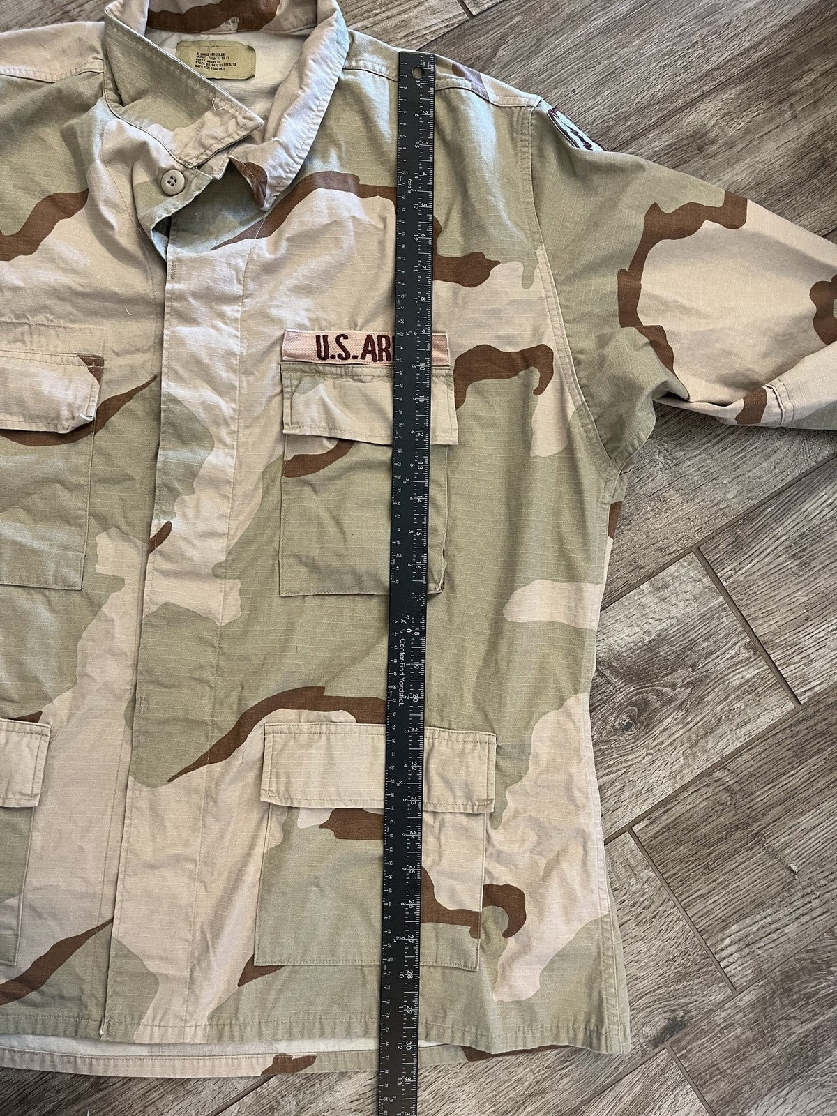US Army Desert Camo Combat Coat Jacket X-Large Regular Military Uniform Shirt