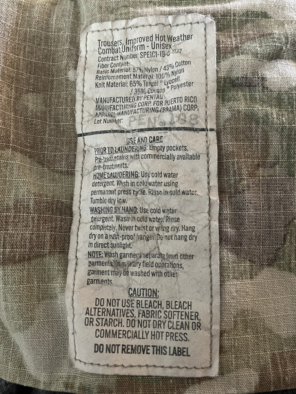 US Military IHWCU Hot Weather Trousers OCP Scorpion Camo Large X-Short