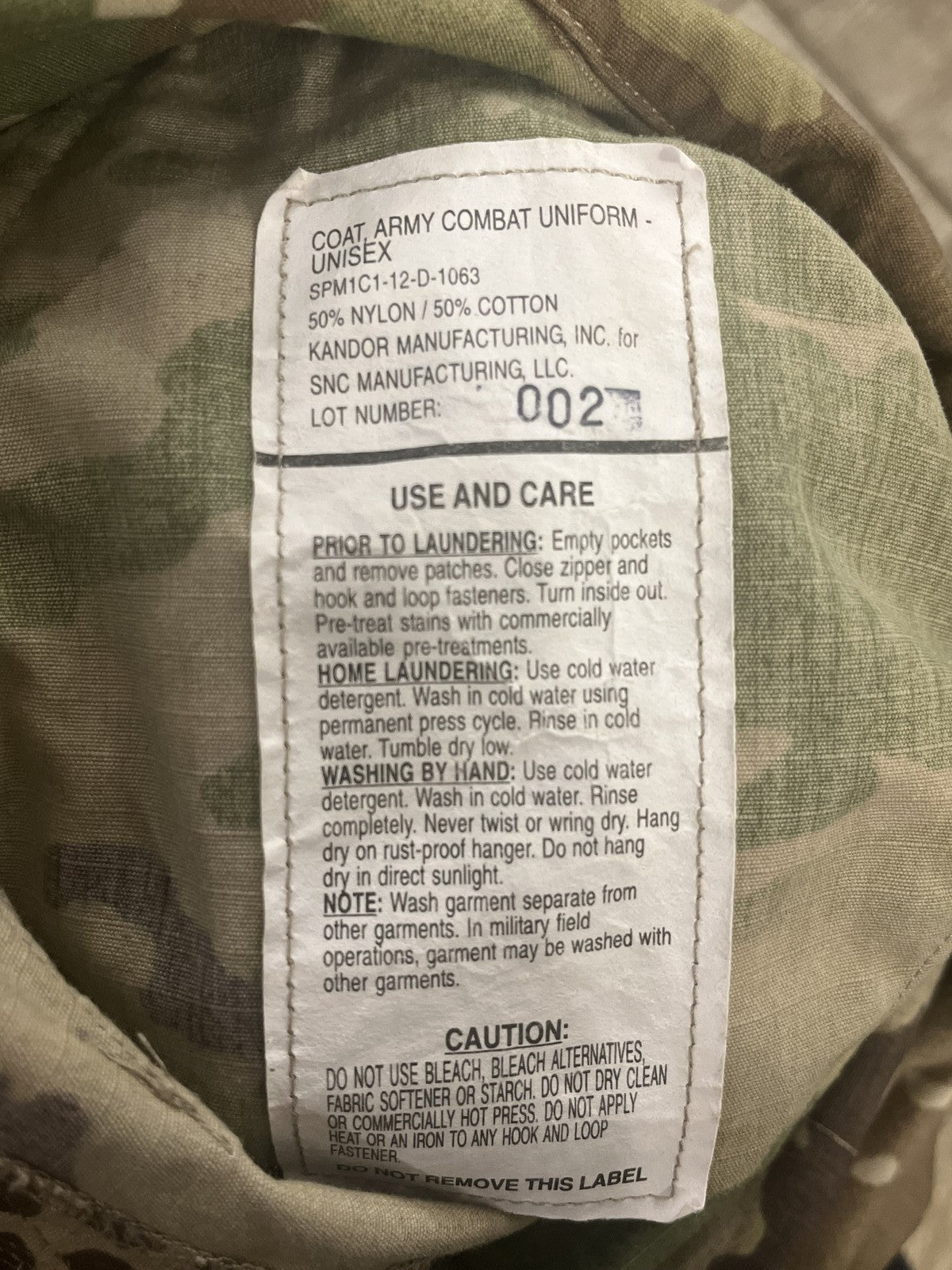 Genuine US Army OCP ACU Coat Medium Regular Scorpion W2 Combat Uniform Jacket