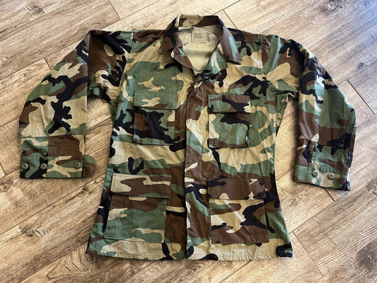 US Military Woodland Camo BDU Coat Ripstop Medium Regular Authentic Surplus