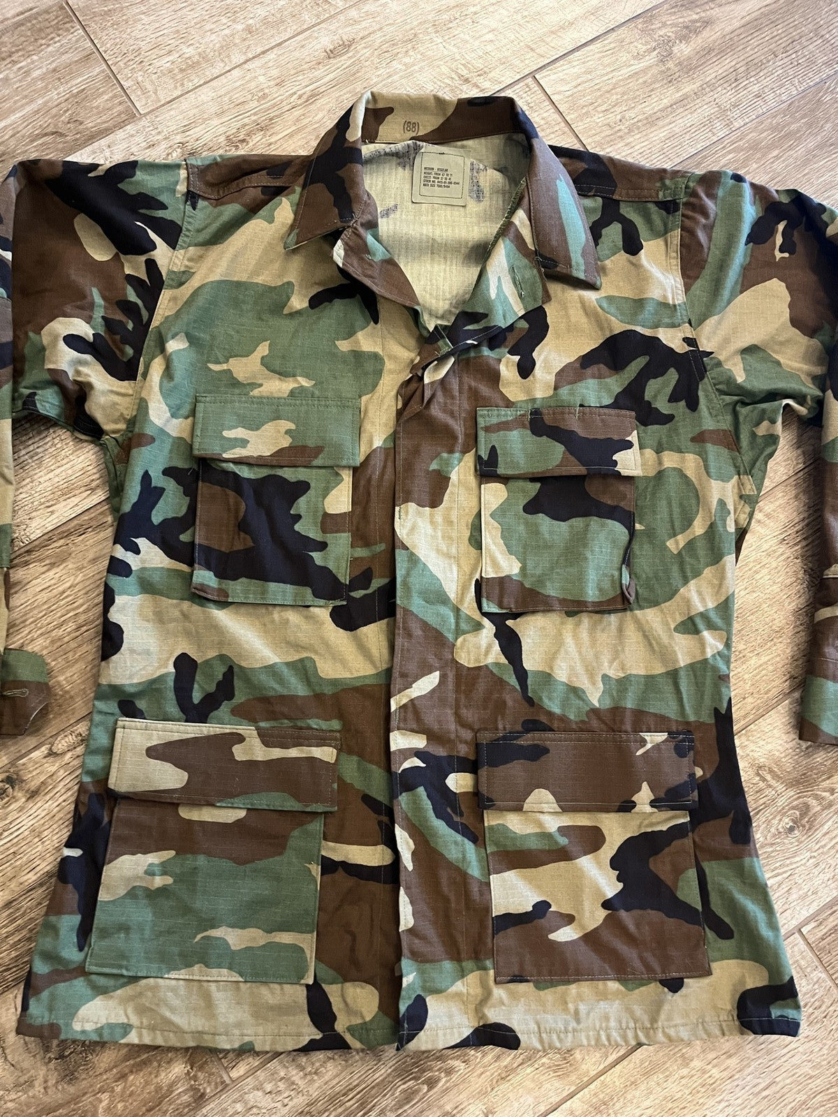 US Military Woodland Camo BDU Coat Ripstop Medium Regular Authentic Surplus